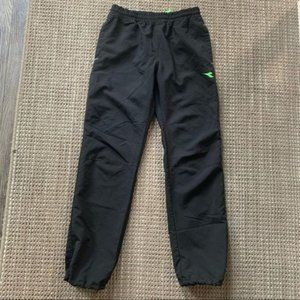 Diadora black tracking pants/ active wears youth Large